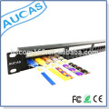 Panel de conexiones AUCAS 24 puertos 1U UTP CAT5E para soluciones de red rj11 y rj45